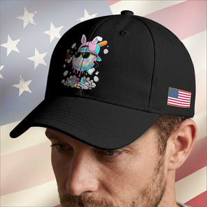 Funny Baseball Easter Baseball Cap Drip Ice Cream Bunny Easter TS14 Print Your Wear