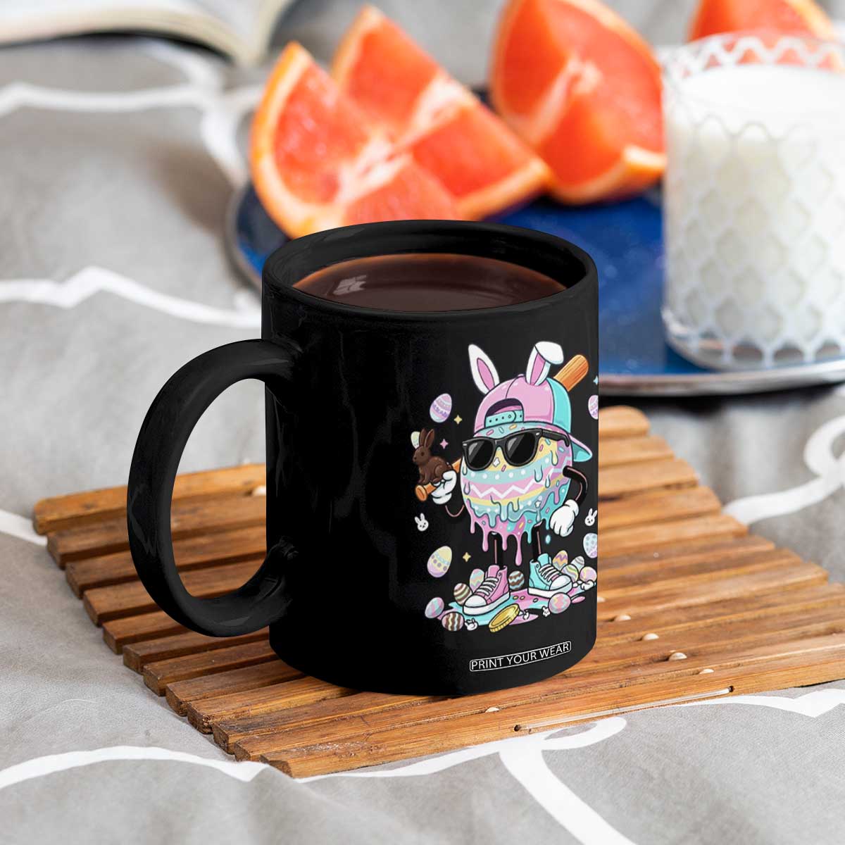Funny Baseball Easter Coffee Mug Drip Ice Cream Bunny Easter TS14 Print Your Wear