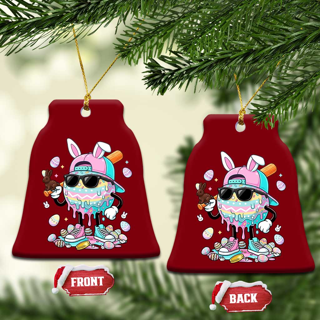 Funny Baseball Easter Ceramic Ornament Drip Ice Cream Bunny Easter TS14 Print Your Wear