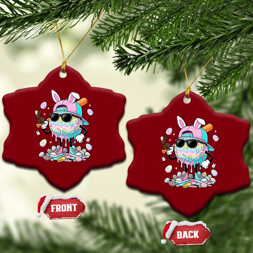 Funny Baseball Easter Ceramic Ornament Drip Ice Cream Bunny Easter TS14 Print Your Wear