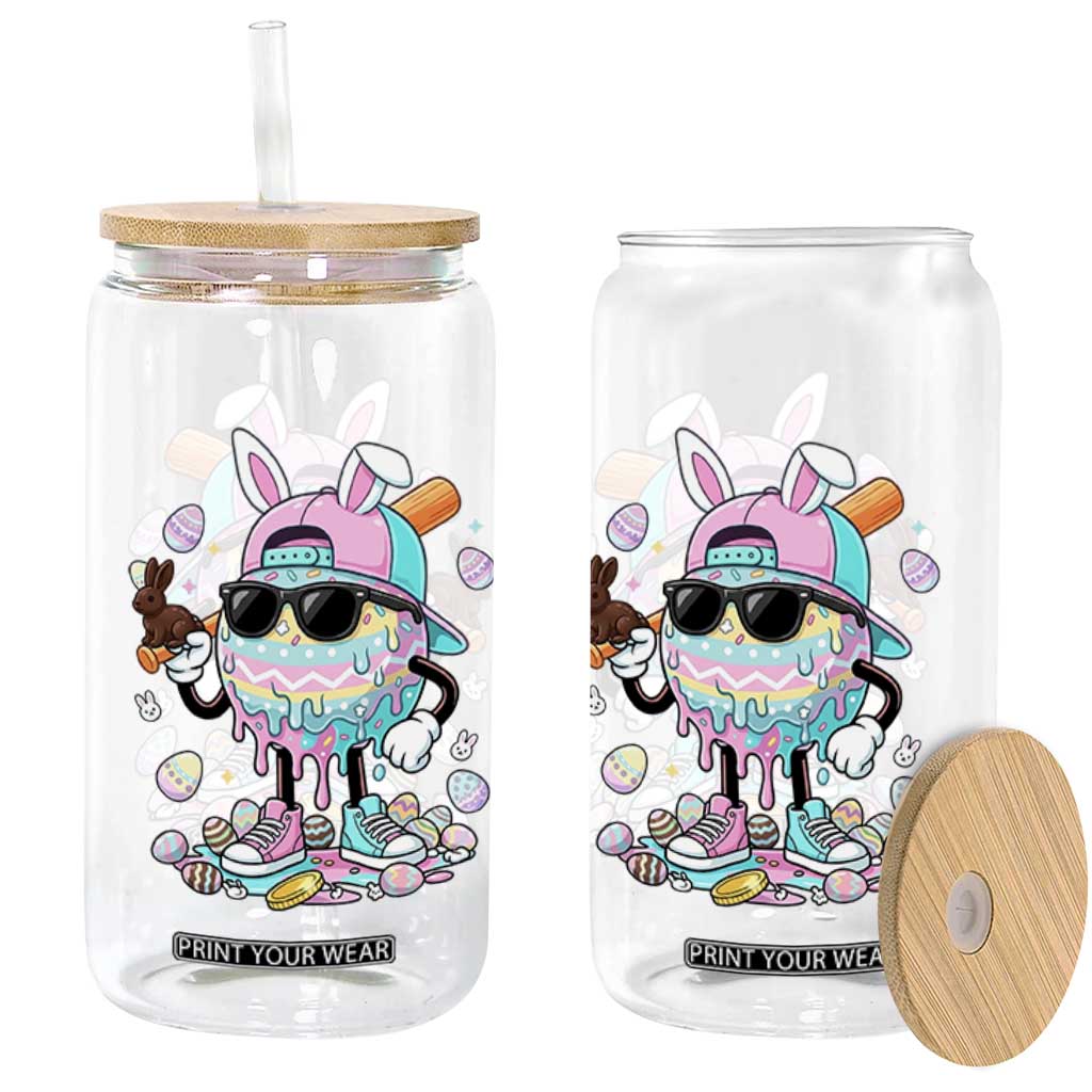 Funny Baseball Easter Glass Can Drip Ice Cream Bunny Easter TS14 Print Your Wear