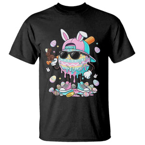 Funny Baseball Easter T Shirt Drip Ice Cream Bunny Easter TS14 Black Print Your Wear