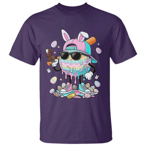 Funny Baseball Easter T Shirt Drip Ice Cream Bunny Easter TS14 Purple Print Your Wear