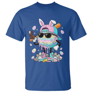 Funny Baseball Easter T Shirt Drip Ice Cream Bunny Easter TS14 Royal Blue Print Your Wear