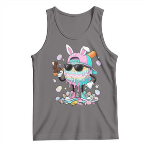 Funny Baseball Easter Tank Top Drip Ice Cream Bunny Easter TS14 Deep Heather Print Your Wear