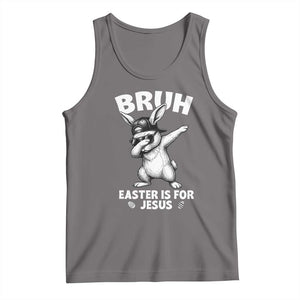 Christian Easter Bunny Tank Top Bruh Easter Is For Jesus TS14 Deep Heather Print Your Wear
