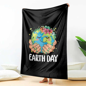 Cute Earth with Floral Earth Day Throw Blanket TS14 Print Your Wear