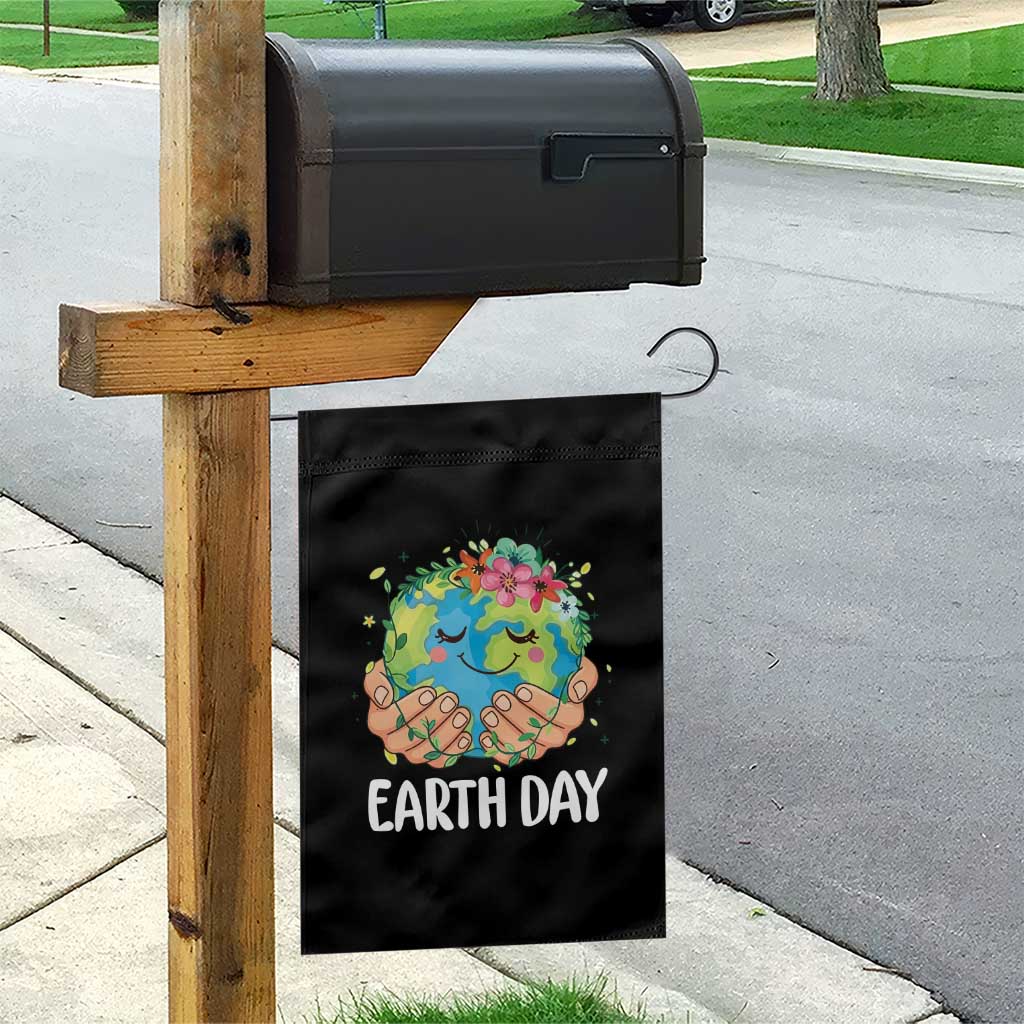 Cute Earth with Floral Earth Day Garden Flag TS14 Print Your Wear