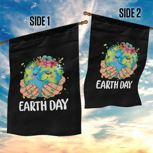Cute Earth with Floral Earth Day Garden Flag TS14 Print Your Wear