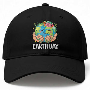 Cute Earth with Floral Earth Day Baseball Cap TS14 Print Your Wear