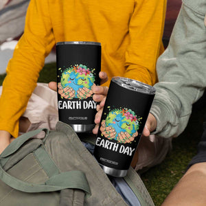Cute Earth with Floral Earth Day Tumbler Cup TS14 Print Your Wear