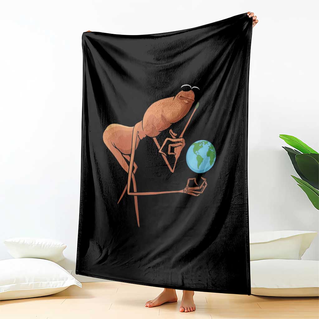 Happy Earth Day Throw Blanket Funny Marcus The Worm Eco Friendly TS14 Print Your Wear