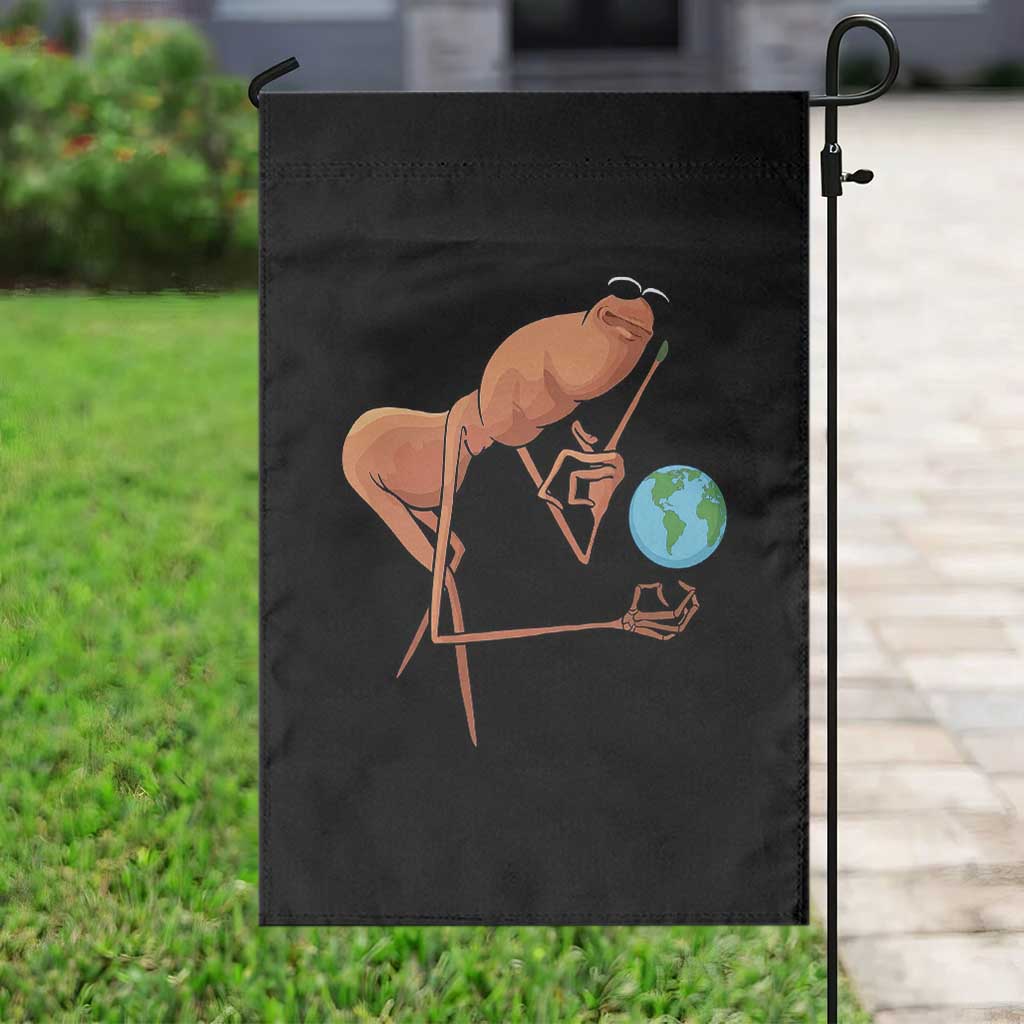 Happy Earth Day Garden Flag Funny Marcus The Worm Eco Friendly TS14 Print Your Wear