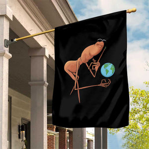 Happy Earth Day Garden Flag Funny Marcus The Worm Eco Friendly TS14 Print Your Wear