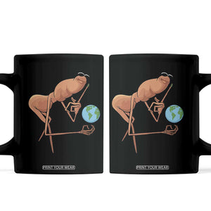 Happy Earth Day Coffee Mug Funny Marcus The Worm Eco Friendly TS14 Black Print Your Wear