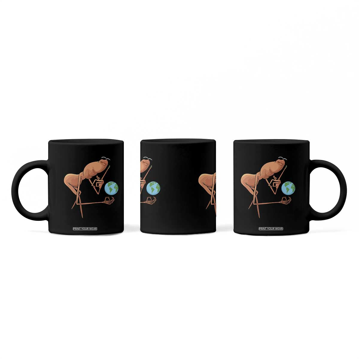 Happy Earth Day Coffee Mug Funny Marcus The Worm Eco Friendly TS14 Print Your Wear