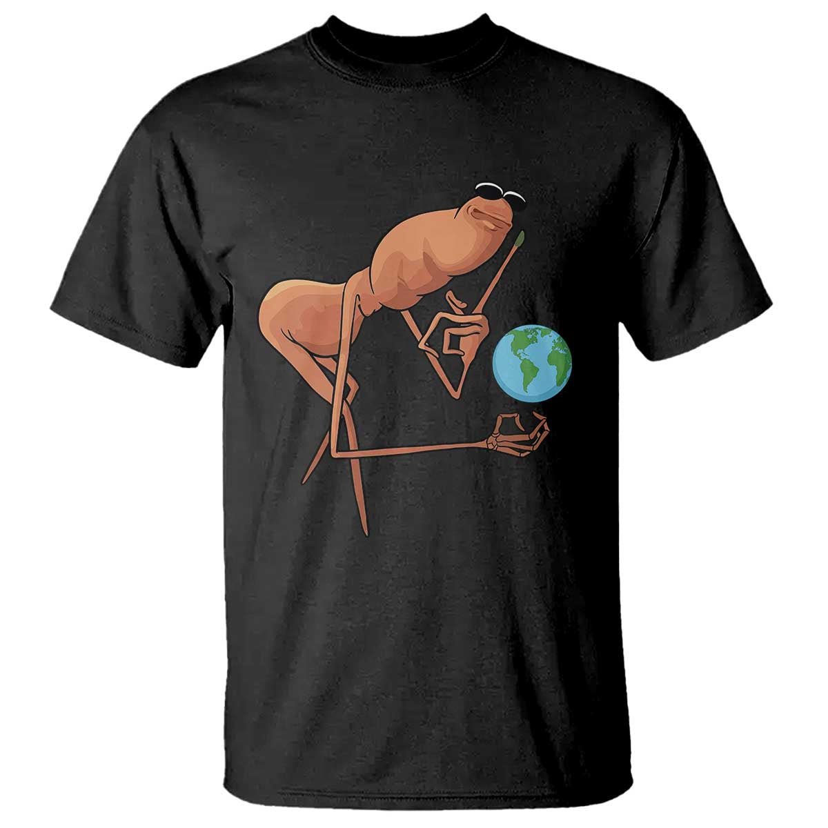 Happy Earth Day T Shirt Funny Marcus The Worm Eco Friendly TS14 Black Print Your Wear