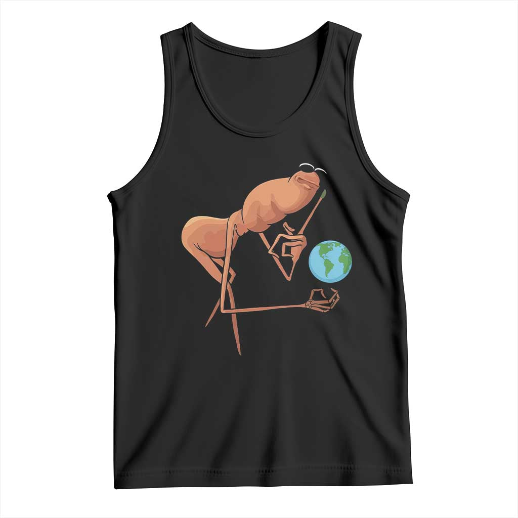 Happy Earth Day Tank Top Funny Marcus The Worm Eco Friendly TS14 Black Print Your Wear
