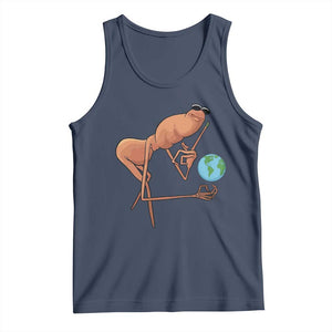 Happy Earth Day Tank Top Funny Marcus The Worm Eco Friendly TS14 Navy Print Your Wear