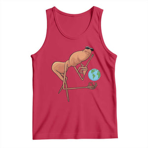 Happy Earth Day Tank Top Funny Marcus The Worm Eco Friendly TS14 Red Print Your Wear