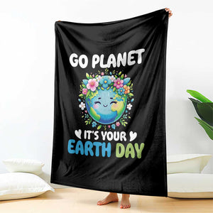 Go Planet It's Your Earth Day Throw Blanket Funny Sarcastic Nature Lover TS14 Print Your Wear