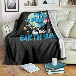 Go Planet It's Your Earth Day Throw Blanket Cute Nature Lover Heart Earth TS14 Print Your Wear