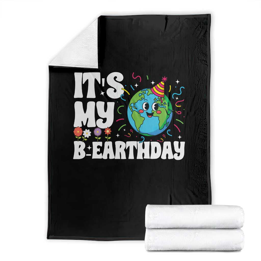 Earth Day Birthday Throw Blanket April 22 Nature Lover Eco Birthday Party Gift TS14 Black Print Your Wear