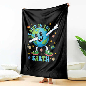 Be Kind To The Earth Throw Blanket Cute Environmental Awareness Earth Day TS14 Print Your Wear