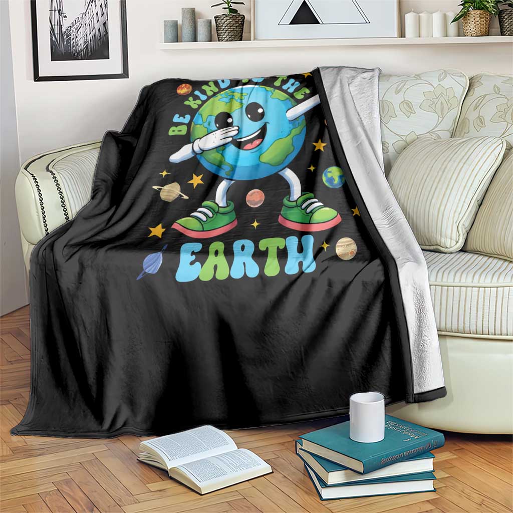Be Kind To The Earth Throw Blanket Cute Environmental Awareness Earth Day TS14 Print Your Wear