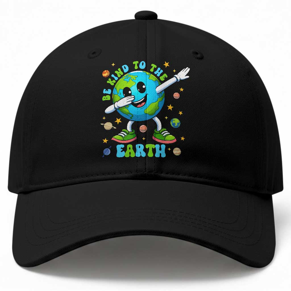 Be Kind To The Earth Baseball Cap Cute Environmental Awareness Earth Day TS14 Print Your Wear