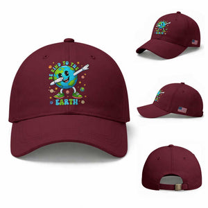 Be Kind To The Earth Baseball Cap Cute Environmental Awareness Earth Day TS14 Baseball Cap Universal Fit Maroon Print Your Wear