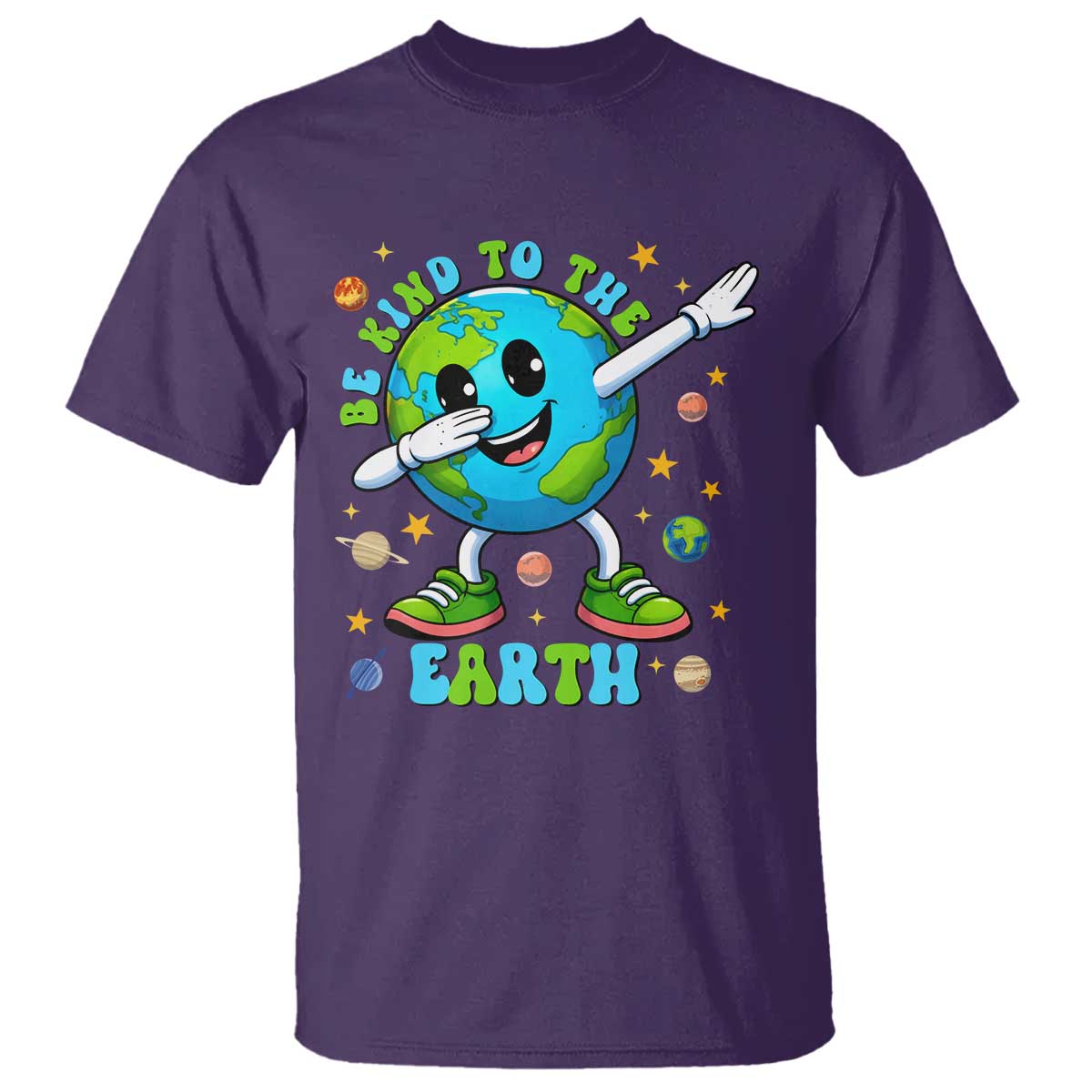 Be Kind To The Earth T Shirt Cute Environmental Awareness Earth Day TS14 Purple Print Your Wear