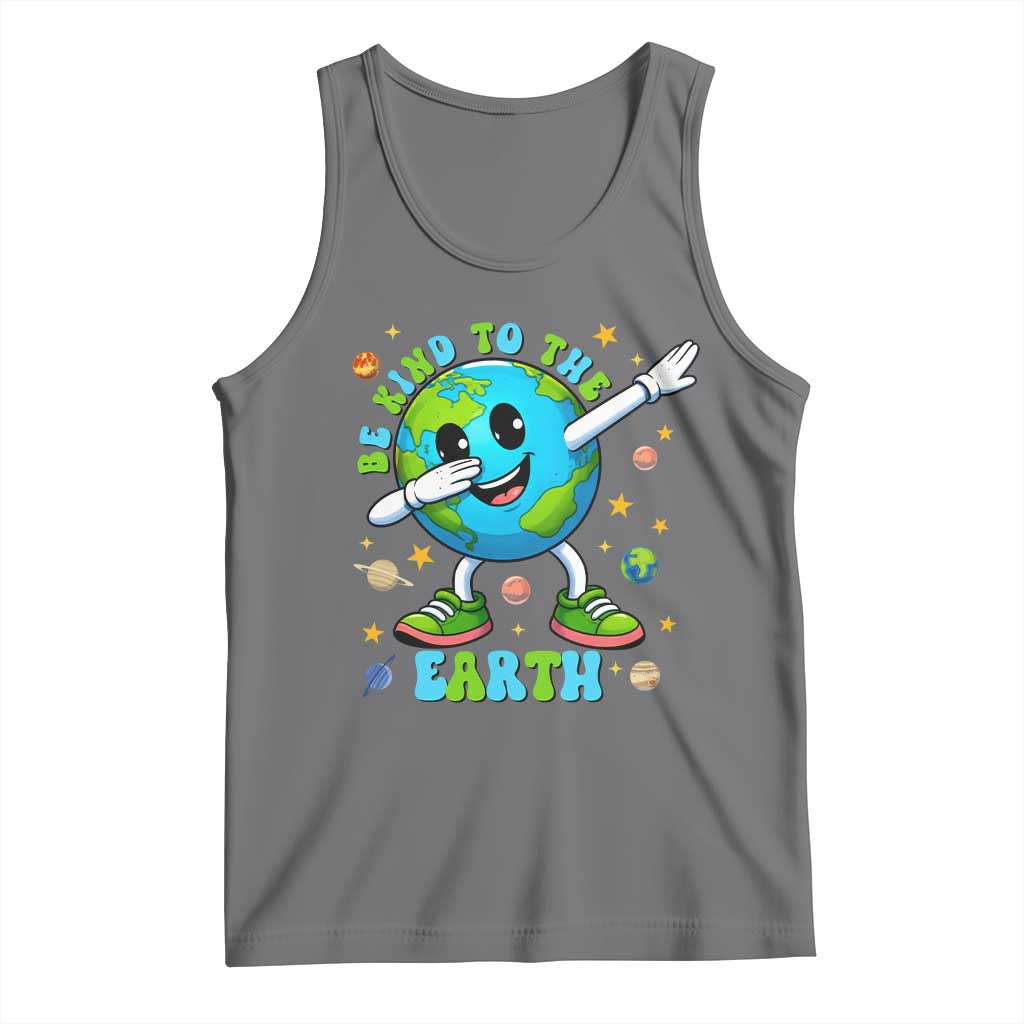 Be Kind To The Earth Tank Top Cute Environmental Awareness Earth Day TS14 Black Heather Print Your Wear