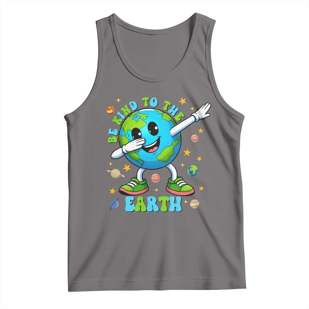 Be Kind To The Earth Tank Top Cute Environmental Awareness Earth Day TS14 Deep Heather Print Your Wear