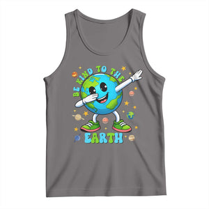 Be Kind To The Earth Tank Top Cute Environmental Awareness Earth Day TS14 Deep Heather Print Your Wear