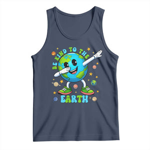 Be Kind To The Earth Tank Top Cute Environmental Awareness Earth Day TS14 Navy Print Your Wear