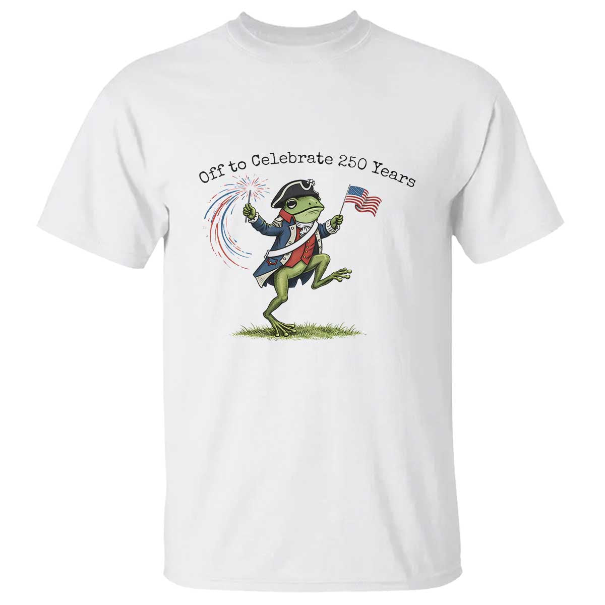 250th Anniversary USA T Shirt Funny Patriotic Frog USA Independence Day TS14 White Print Your Wear