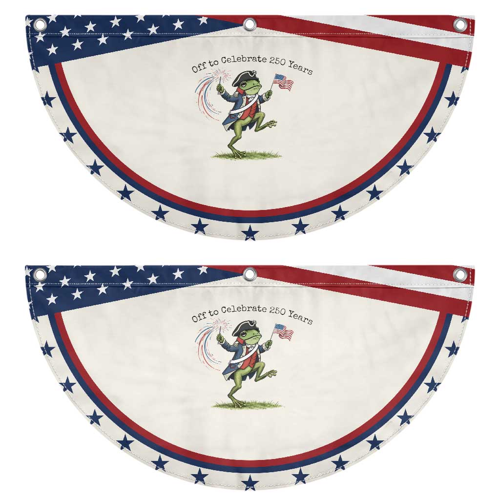 250th Anniversary USA Patriotic Fan Flag Funny Frog USA Independence Day TS14 2pcs pack Classic Beige Print Your Wear