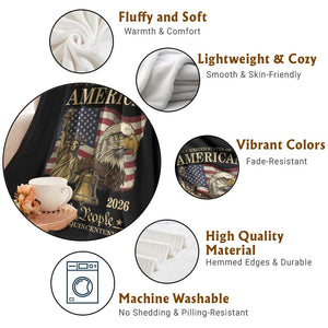 USA 250th Anniversary Throw Blanket America 1776-2026 Patriotic Eagle Liberty Bell TS14 Print Your Wear