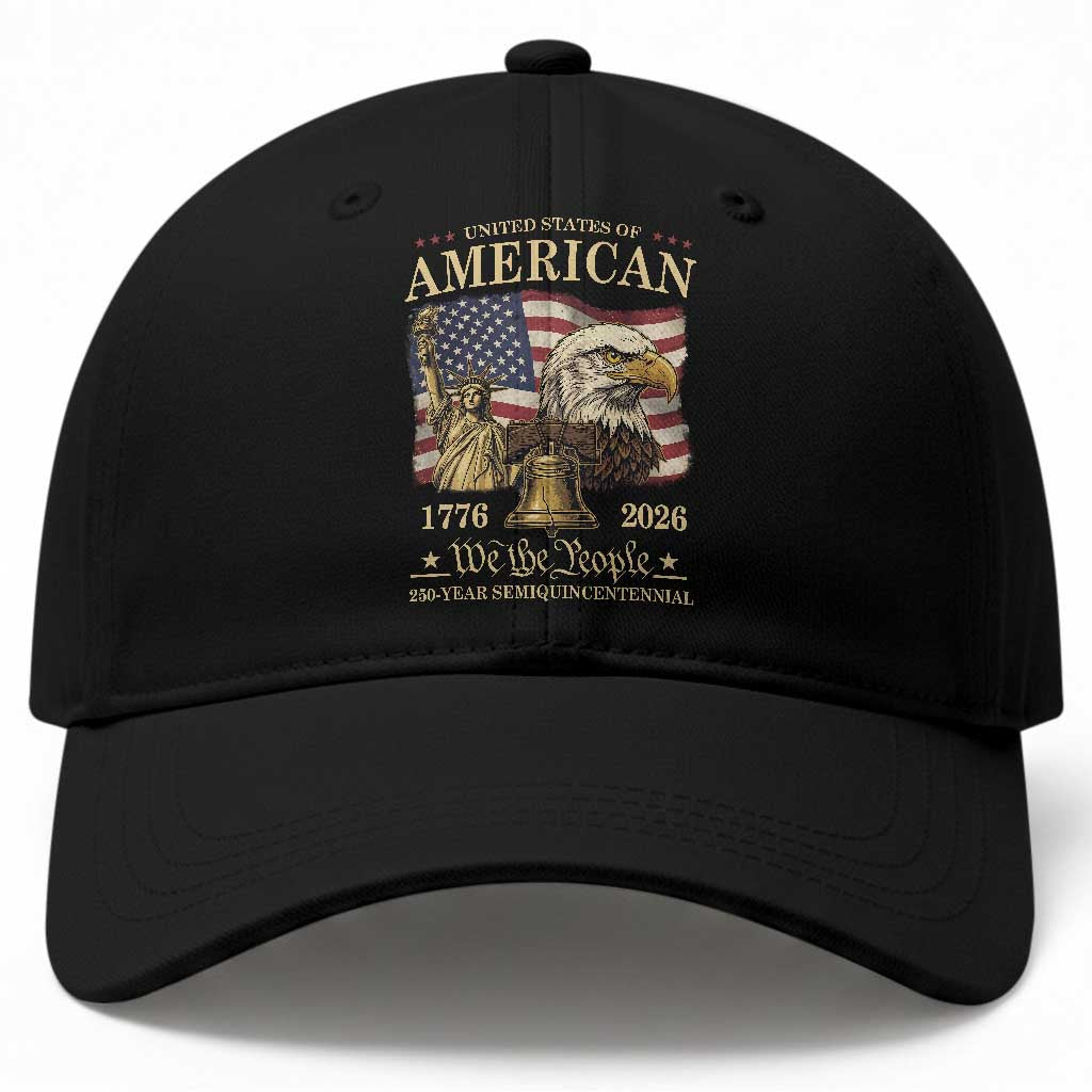USA 250th Anniversary Baseball Cap America 1776-2026 Patriotic Eagle Liberty Bell TS14 Print Your Wear