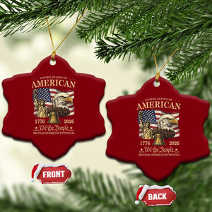 USA 250th Anniversary Ceramic Ornament America 1776-2026 Patriotic Eagle Liberty Bell TS14 Print Your Wear
