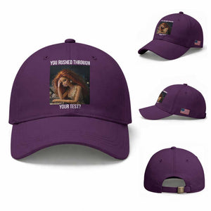 You Rushed Through Your Test Baseball Cap Funny Test Day Teacher Meme TS14 Baseball Cap Universal Fit Purple Print Your Wear