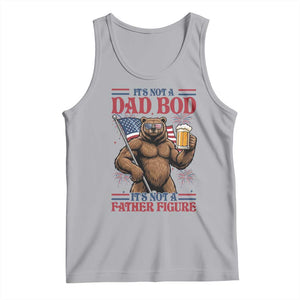 It's Not A Dad BOD It's A Father Figure Tank Top Dad Bear Drinking Beer 4th of July TS14 Athletic Heather Print Your Wear