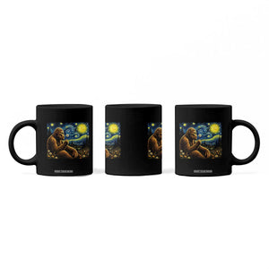 Bigfoot Blowing Dandelion Starry Night Coffee Mug Cryptid Mythical Creature National Park Monster Gift TS14 Print Your Wear