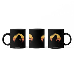 Bigfoot Blowing Dandelion Coffee Mug Retro Sunset Forest TS14 Print Your Wear