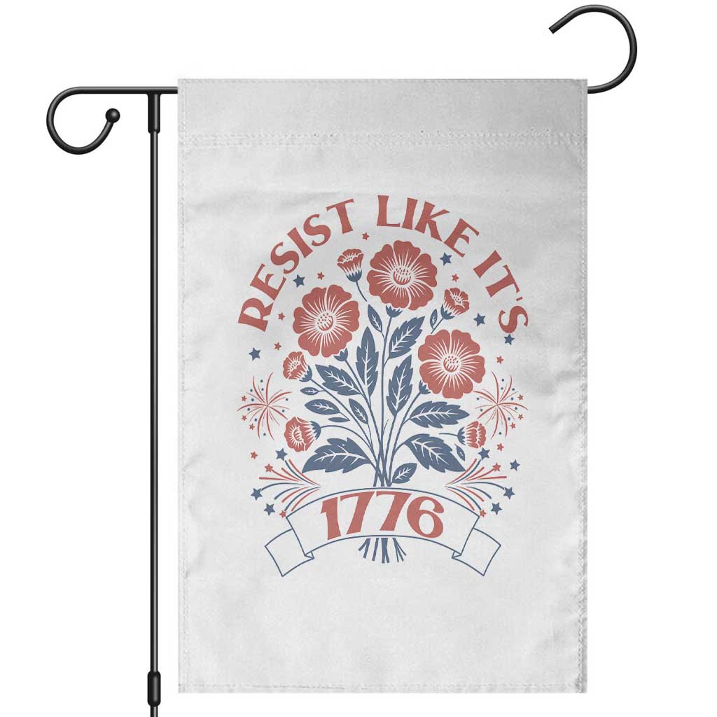Resist Like its 1776 Garden Flag Vintage Boho Floral Subtle 250th Anniversary TS14 White Print Your Wear