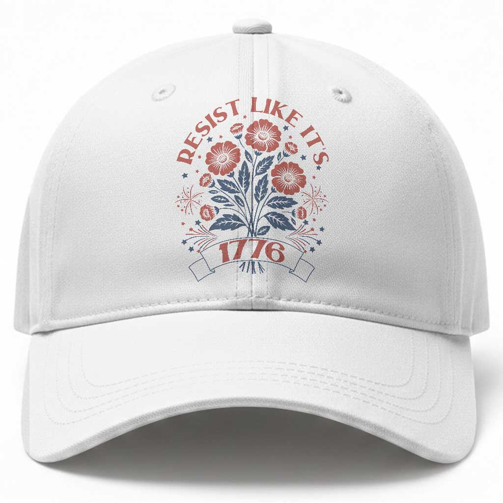 Resist Like its 1776 Baseball Cap Vintage Boho Floral Subtle 250th Anniversary TS14 Print Your Wear