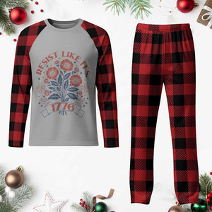 Resist Like its 1776 Plaid Pajama Set Vintage Boho Floral Subtle 250th Anniversary TS14 Buffalo Plaid Print Your Wear