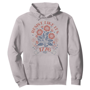 Resist Like its 1776 Hoodie Vintage Boho Floral Subtle 250th Anniversary TS14 Ice Gray Print Your Wear