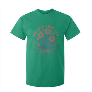 Resist Like its 1776 T Shirt For Kid Vintage Boho Floral Subtle 250th Anniversary TS14 Irish Green Print Your Wear